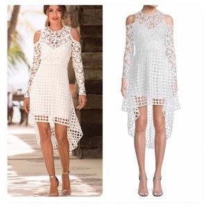 NWT! Alexia Admor COLD SHOULDER HI-LO DRESS